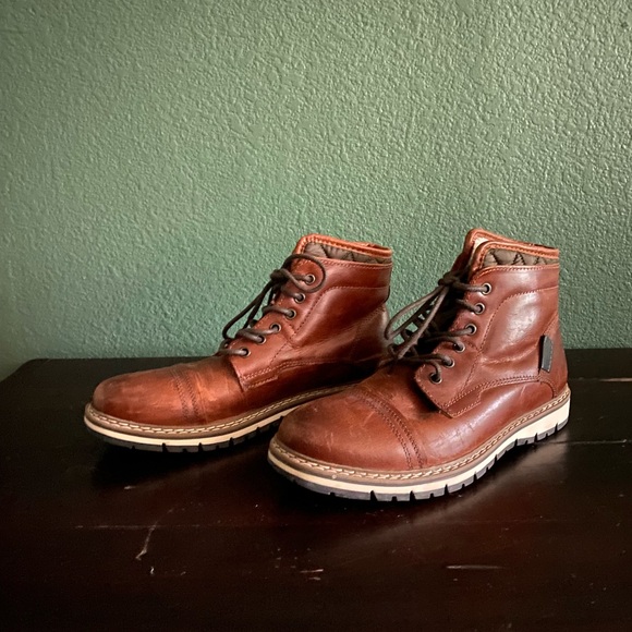 Crown Vintage Florenz Men's Brown Leather Boots Size 8.5 - Picture 1 of 5